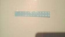 LIONEL LINES POST-WAR 2466/6466W TENDER WHITE LTR WATERSLIDE DECAL 2 P/SET LOOK!