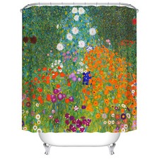 Artsy Picture Shower Curtain Set w/Hooks,Flow...