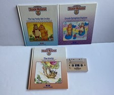 1985 Teddy Ruxpin 3 Books And 1 Cassette Tape-Airship- Very Good-