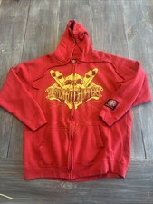 Vintage West Coast Choppers Skull Hoodie Size XL Full Zip Y2K Jesse James