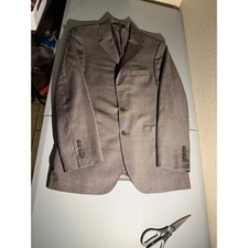Jos. A. Bank Reserve Mens Blazer Brown Reda Fabric Sport Coat 2-Button