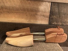 Vintage Pair GH Bass  Co Wooden Cedar Shoe Tree Shapers, Stretchers Size Large