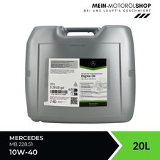 Mercedes 10W-40 DTFR 15C110 MB 228.51 Original Mercedes-Benz Motor&ouml;l 20 Liter