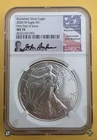 2020-W Burnished Silver American Eagle NGC MS 70 1st Day Boehner