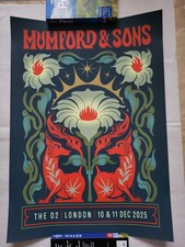 Mumford & Sons Poster London O2 Arena December 2025 Numbered