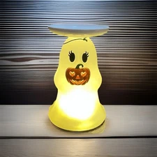 2025 Bath & Body Works Halloween Lights Up Ghost 3 wick Candle holder FREE SHIP