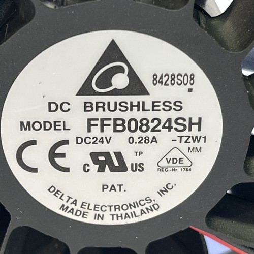 Delta Fan FFB0824SH-TZW1 Brushless 24VDC .28A 2wire 12in Lead NEW UNUSED - Picture 2 of 18