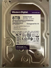Western Digital  WD82PURP  8TB WD Purple Surveillance Internal Hard Drive - USED