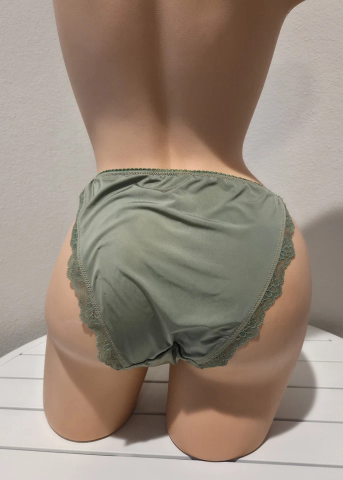 Braguita de bikini Victoria's Secret Dream Angels cuerda ENCAJE 8/XL terciopelo verde oliva  Foto 3 de 4