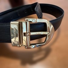 Louis Vuitton Authentic Epi Line Belt Color Black  Gold Buckle For Men