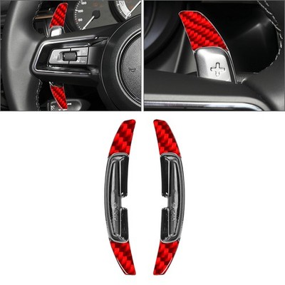 Red Steering Wheel Shift Paddle Extension For Porsche Macan 911 Panamera
