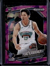 2024-25 Panini Prizm Black Yuki Kawamura RC Purple Ice Prizm #/149 Grizzlies