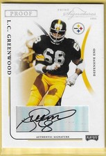 2004 Prime Signatures L.C. Greenwood Steelers Auto 38/68