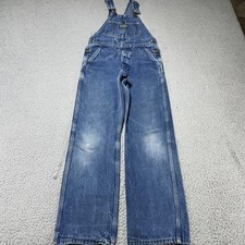 Vintage OshKosh B'gosh Overalls Boys Large Blue Denim Vestbak Union Made 80s