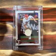 Topps Corey Seager Game Used Ball Memorabilia Texas Rangers Jersey Fusion