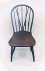 HEYWOOD WAKEFIELD Solid Oak  Brown Early American Fiddleback Dining Side Chair