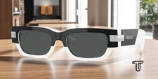 Gafas de sol para hombre VERSACE VE4465 545987 Top negro blanco gris oscuro 53 mm