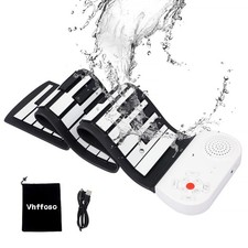 49 Keys Roll Up Piano with Carrying Bag, 8 Different Tones, Built-in Recharge...