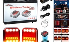 Wireless Trailer Lights Magnetic, New Rechargeable LED Trailer Light Kit Black
