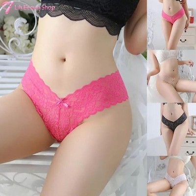 4pack Lot Womens Lace Sexy Panties Thongs Underwear Seamless G-string Lingeries