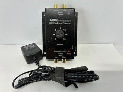 MCM Custom Audio Stereo Line Pre-Amp Wall Mount w/Power Cord 50-14820