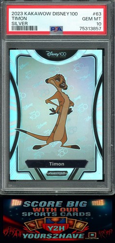 2023 Kakawow Phantom Disney Timon #63 Lion King Silver Holo PSA 10
