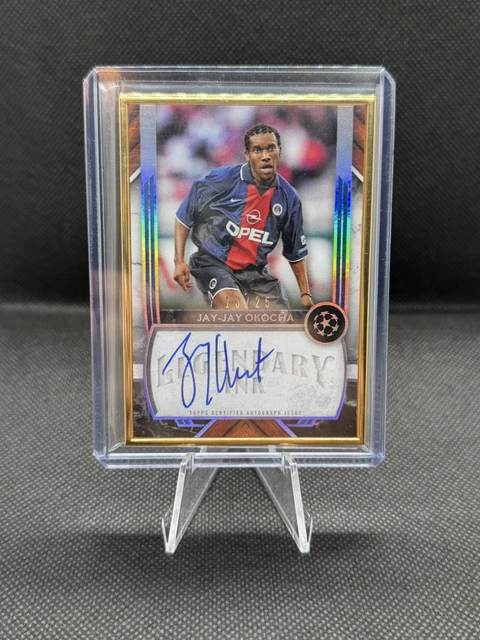 2022/23 Topps UCC Museum Gold Frame On Card Autograph Jay Jay Okocha /25