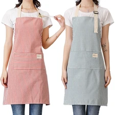 Apron, 2 Pack Cooking Apron for Women with Pocket  Chef Aprons for Kitchen