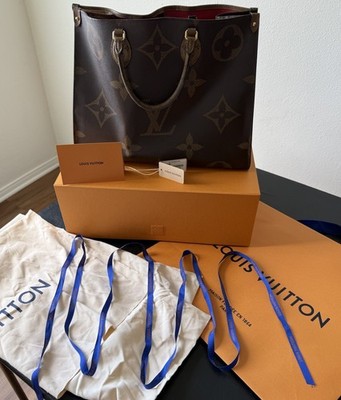 Louis Vuitton - Brown/Tan Reverse Monogram  OnTheGo  GM - Tote - 100% Authentic