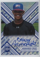 2018 Panini Elite Extra Edition Aspirations Blue 24/50 Armando Cruz Auto s3g