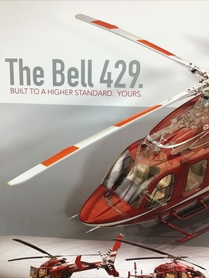 Bell Helicopter A Textron Company Bell 429 16” x 20” Poster New A