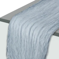 Cheesecloth Table Runner for Table Decoration 157.48"L x 35.43"W Blue