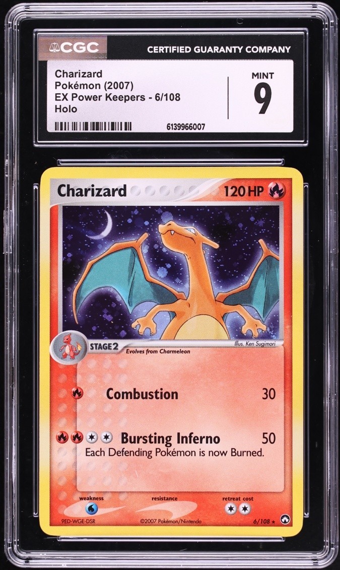 CGC 9 Charizard Holo Rare EX Power Keepers 2007 Pokemon Card #6