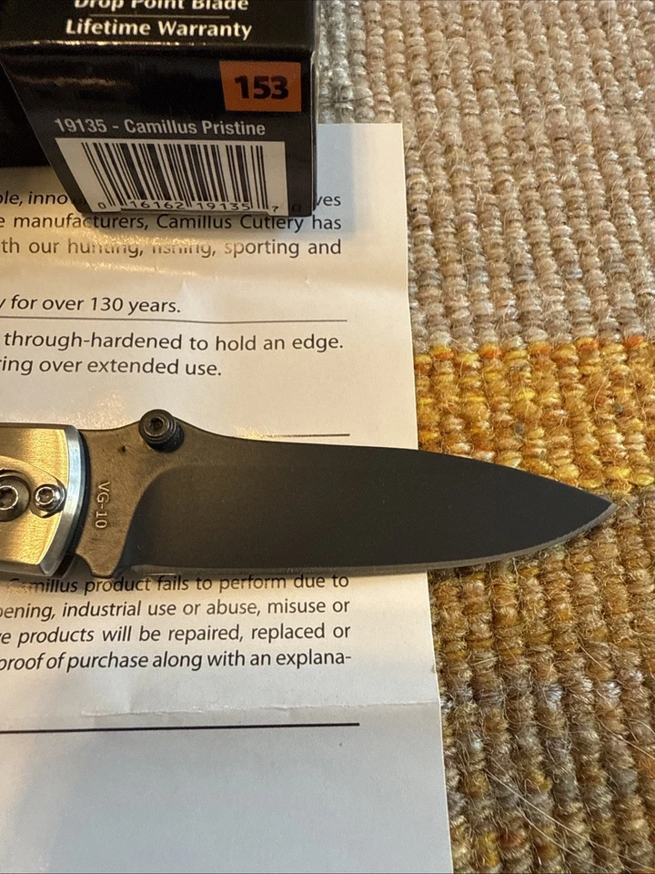 Cuchillo Plegable Camillus Pristine 19135 Titanio Punta de Caída Foto 4 de 4