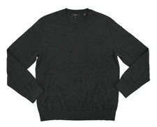 Vince Sweater Mens Medium Green Merino Wool Crewneck Fine Knit Pullover