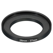 28mm-37mm Metal Step Up Ring, Camera Lens Filter Adapter Ring Black