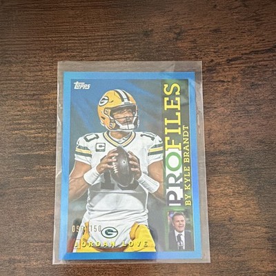 Topps 2025 Topps Football Jordan Love Packers Profiles by Kyle Brandt TP-22 /150