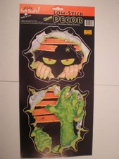 Lot of 7 Scary Eyes  Hands Glow-in the-dark Sticker Halloween Spider Low Stick