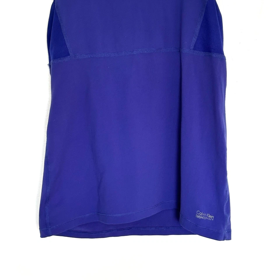Camiseta sin mangas Calvin Klein para mujer XL azul rendimiento espalda deportiva Foto 4 de 4