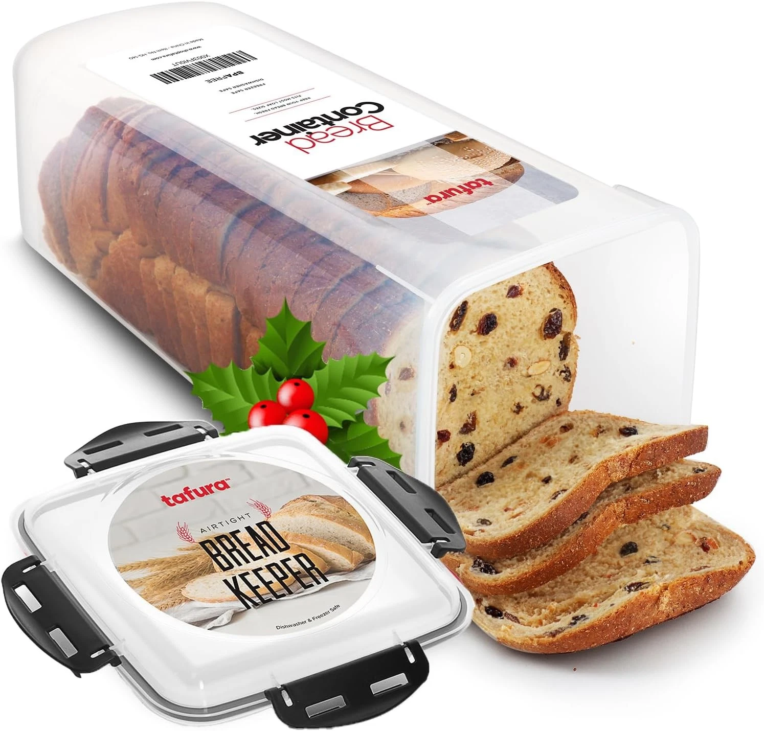 Bread Container 5.8 Liter BPA Free Plastic Bread Box Container/Holder Homemade