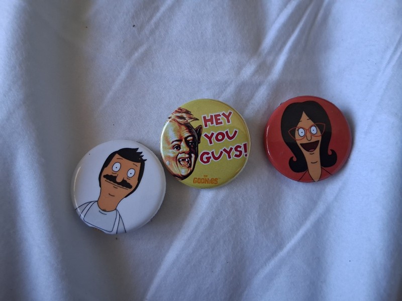 Lot of 3 Collectible Pins Bob's Burgers + The Goonies Hey You Guys!