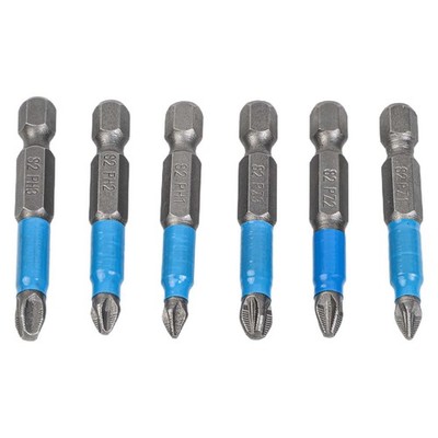 Anti Slip Magnetic Nonslip Screwdriver Bit Set 6PCS PH1 PH2 PH3 PZ1 PZ2 PZ3