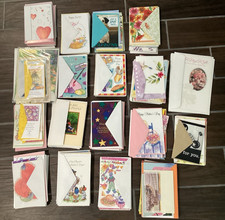 350 New Vintage greeting cards with envelopes lot shelf pulls 90's - 2000's