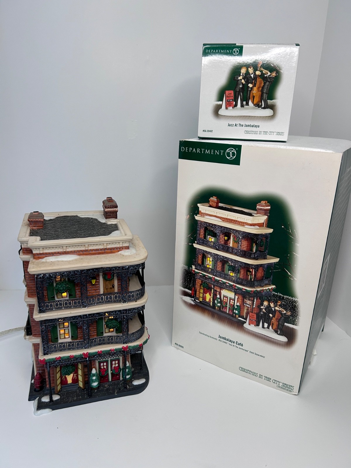 Department 56 Set Jambalaya Cafe & Jazz Jambalaya 59625 Christmas In The City