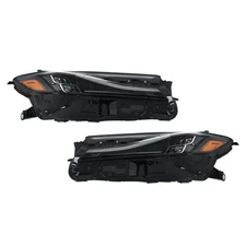 Headlights LED Right+Left Black For Toyota Camry XSE XLE 2025 Lamps Double Lens