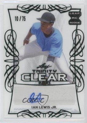 2021 Leaf Trinity Clear Green 10/75 Ian Lewis Jr #CA-IL1 Auto 0rm6