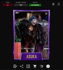DIGITAL Topps WWE Slam 25 - VANGUARDS Purple - ASUKA
