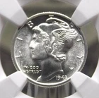 1943 "D" Mercury SILVER Dime 10c NGC MS67+ FB #033 PLUS *FULL BANDS* ECC&C Inc