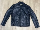 Schott NYC Perfecto P571 Cafe Racer Black Leather Jacket Men's Unlined size L