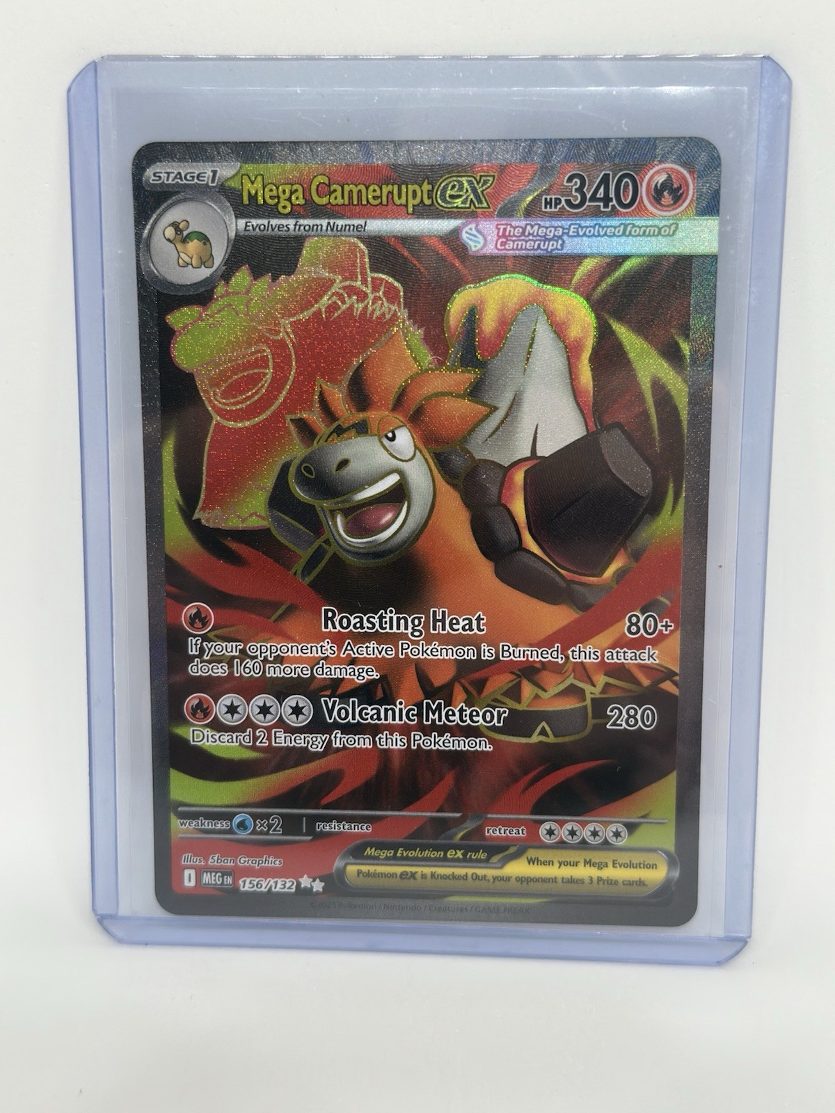 Pokemon Mega Camerupt Ex 156/132 Mega Evolutions Near Mint